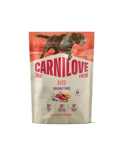 CARNILOVE True Fresh Dog Beef Adult 1,5 kg hrană câini cu vită