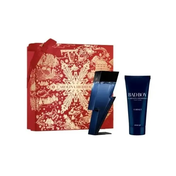 Carolina Herrera Bad Boy Cobalt Elixir Set cadou pentru Bărbați Volum 100 ml EDP + 100 ml gel de duș