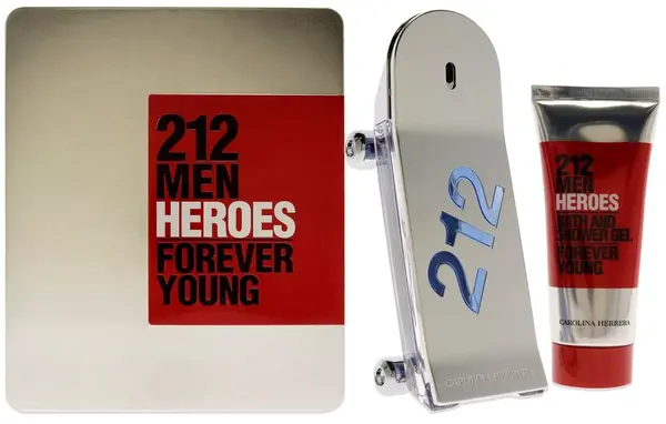 Carolina Herrera Set 212 Men Heroes - Apă de toaletă și Gel de duș, 90 + 100 ml
