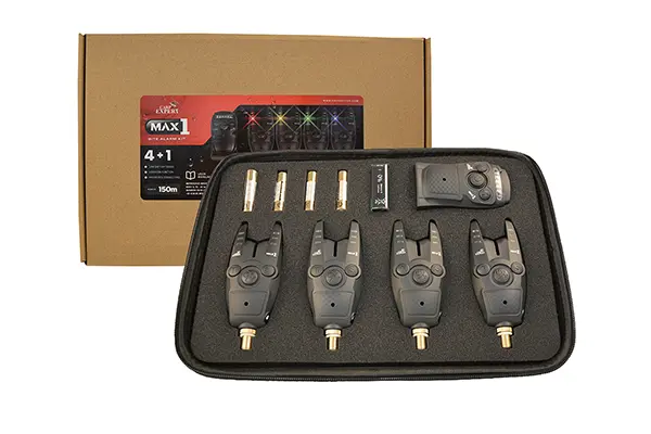 CARP EXPERT MAX1 BITE ALARM 4+1 ROSU, GALBEN , ALBASTRU, VER