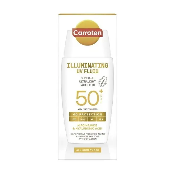Carroten Illuminating UV Fluid Fluid de protecție solară pentru față SPF50+ Volum 40 ml