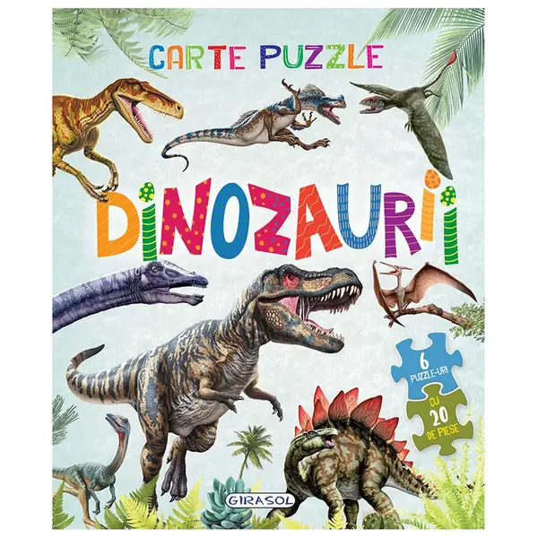 Carte cu 6 puzzle-uri, Dinozaurii