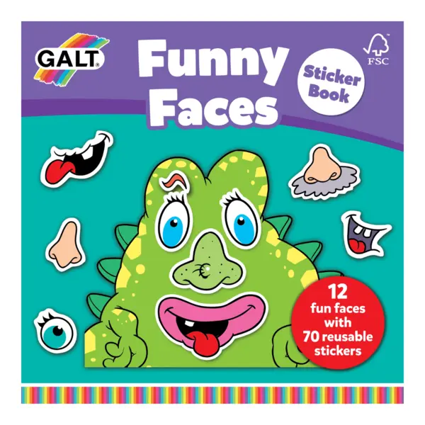 Carte cu abtibilduri Funny Faces
