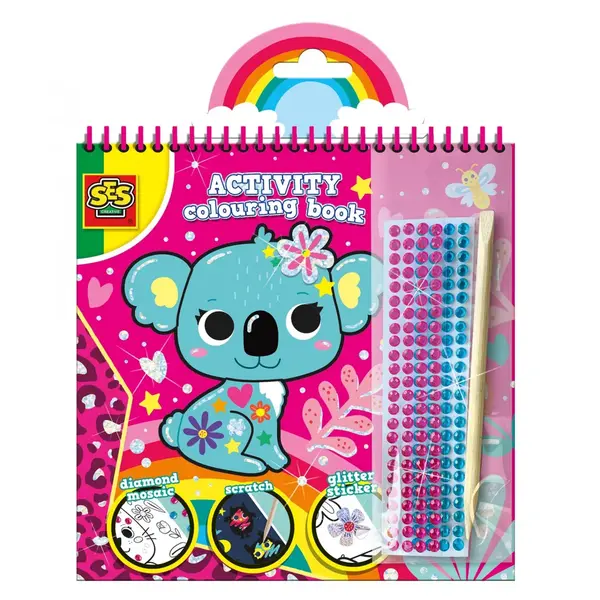 Carte cu activitati cu diamante 3 in 1,accesorii incluse,3-5 ani