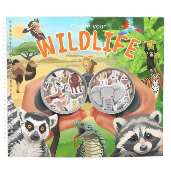 Carte cu stickere, Depesche, Create Your Wild Live
