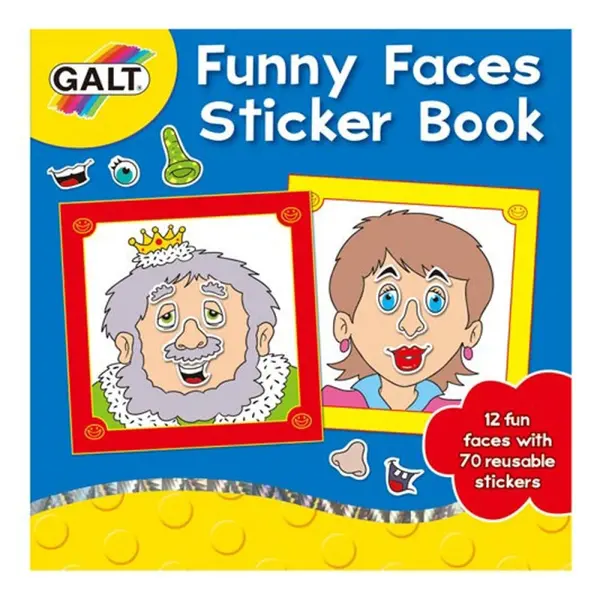 Carte cu stickere Galt - Chipuri amuzante