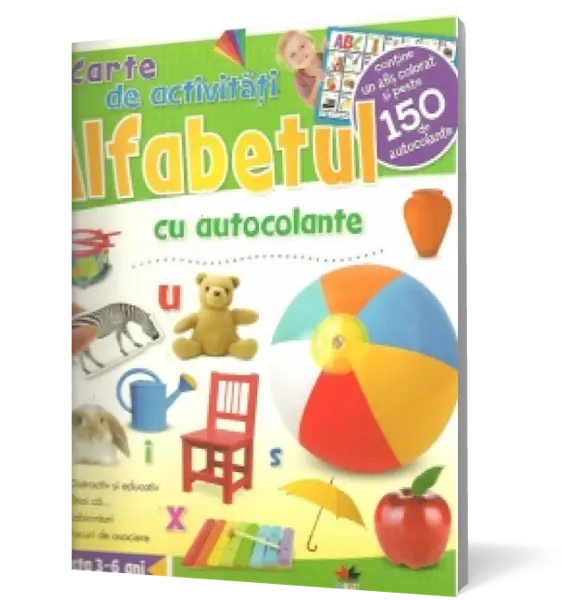 Carte de activitati - Alfabetul cu autocolante