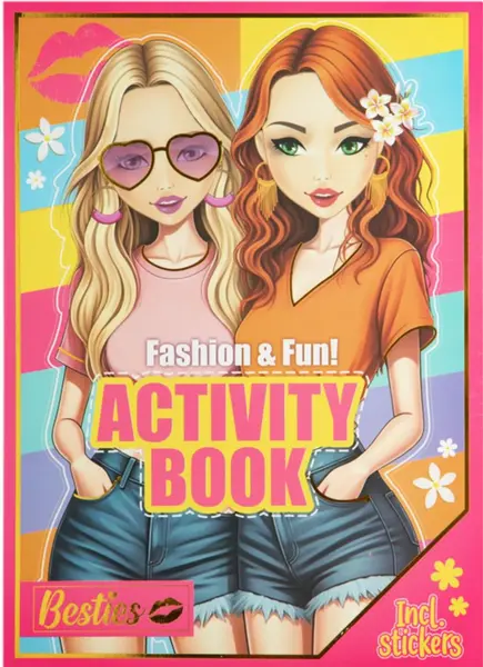 Carte de activități Moxy Besties - Cu 24 de pagini cu autocolante