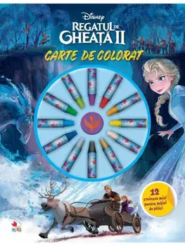 Carte de colorat. 12 creioane mici pentru maini de pitici. Regatul de Gheata II/***