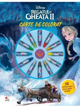 Carte de colorat. 12 creioane mici pentru maini de pitici. Regatul de Gheata II/***