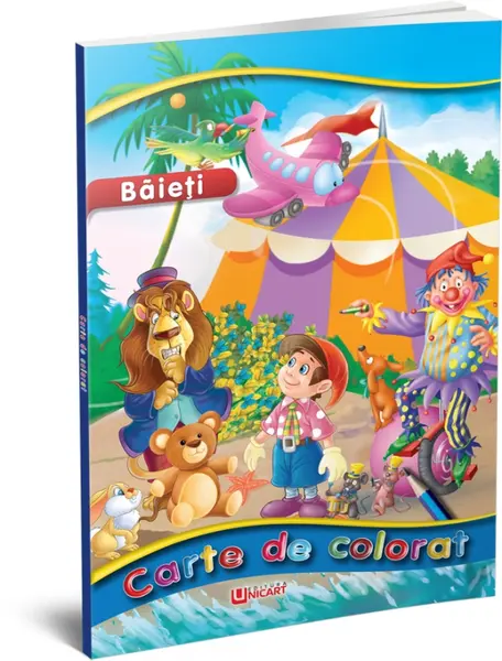 Carte de colorat A4 96file Baieti