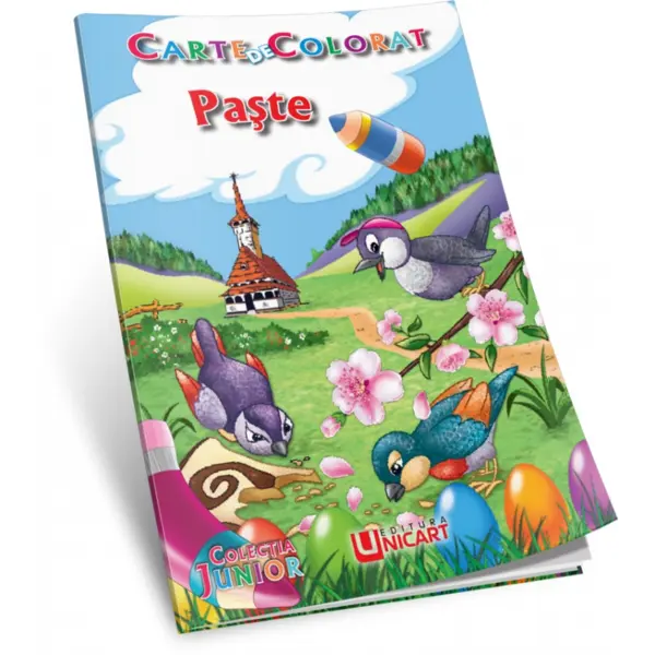 Carte de colorat A5, tematica Paste,16 pagini, +2 ani