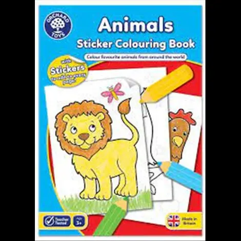 Carte de colorat cu activitati in limba engleza si abtibilduri Animale ANIMALS