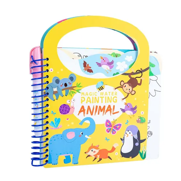 Carte de colorat cu apa Magic Water Painting - Animal