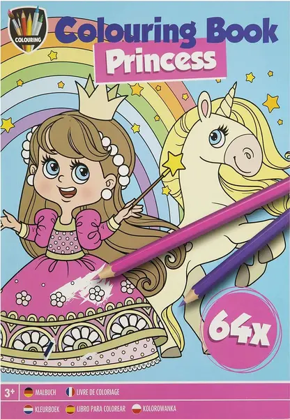 Carte de colorat Grafix Colouring - Prinţesă, A5, 64 file