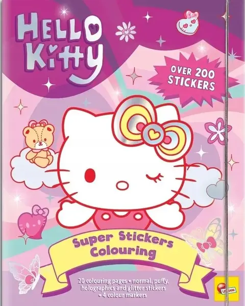 Carte de colorat Lisciani - Hello Kitty, cu stickere și markere