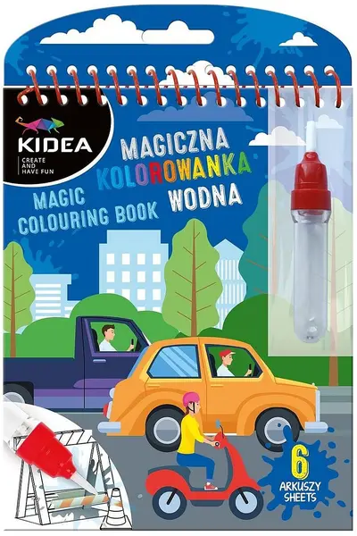 Carte de desen cu apă Kidea - Mașini