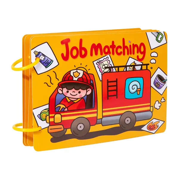 Carte educativa Busy Book cu stickere repozitionabile - Asocieri de meserii