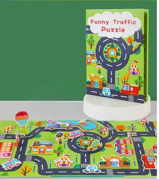 Carte educativa cu stickere reutilizabile - trafic, 30 piese
