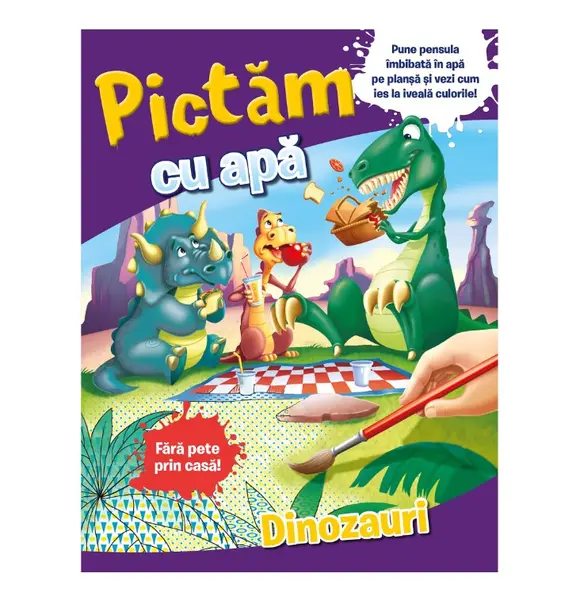 Carte Pictam cu apa. Dinozauri