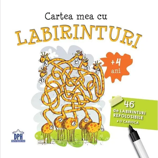 Cartea mea cu labirinturi - 46 de labirinturi refolosibile + o carioca |