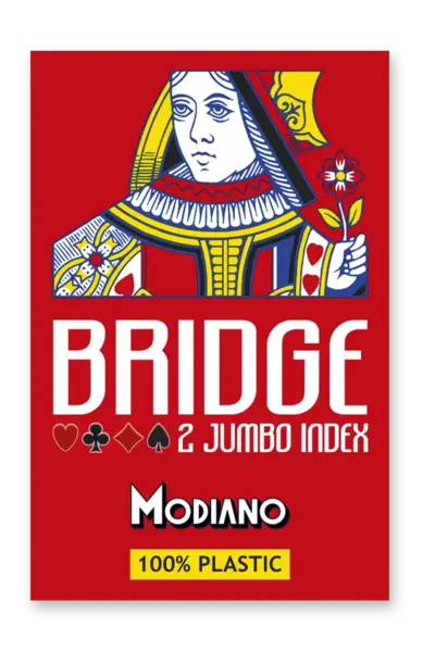 Carti de joc BRIDGE 2 JUMBO 100% Plastic - Modiano