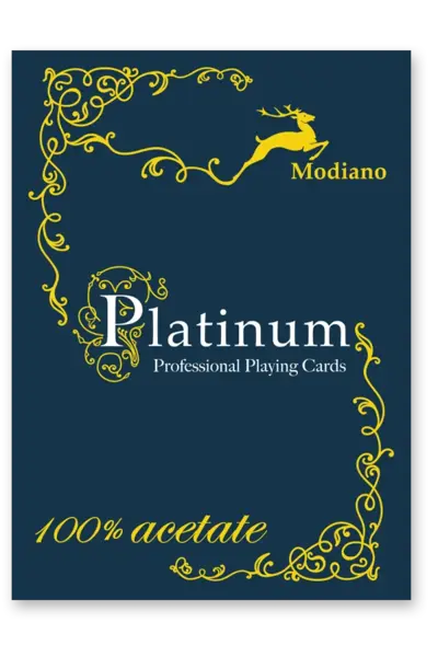 Carti de joc PLATINUM JUMBO 2 index din acetat PVC - Albastru Rosu -Modiano