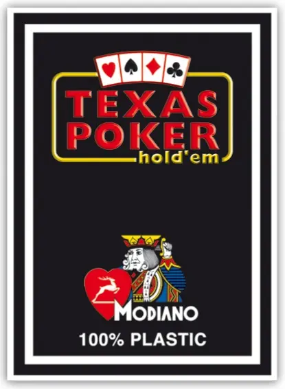 Carti de poker din plastic Texas Poker - spate negru