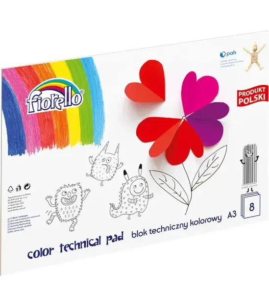 Carton color A3 160g,set de 8 file
