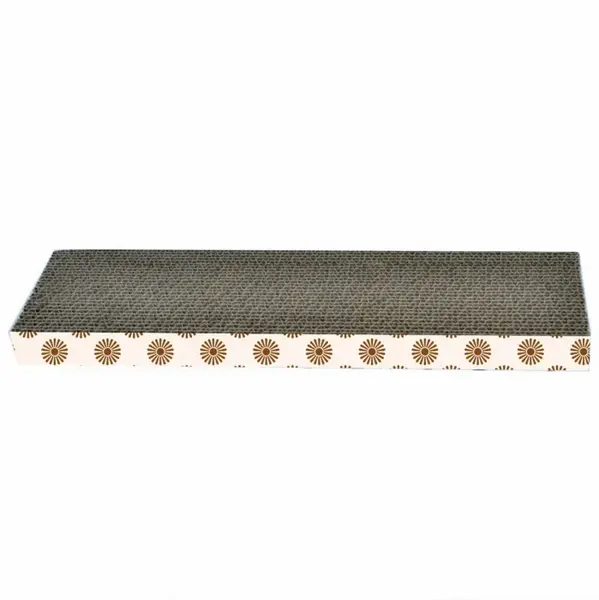Carton de zgariat pentru pisici, model floricele, 40 10.16 3.17 cm PCUD106, Multicolor