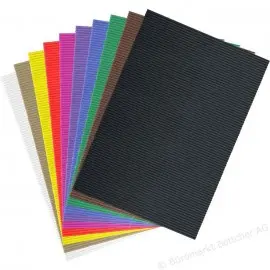 Carton ondulat 50x70 cm albastru pacific - 10 coli