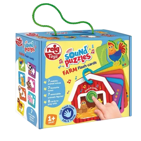 Cartonase puzzle cu sunete - Animale de la ferma