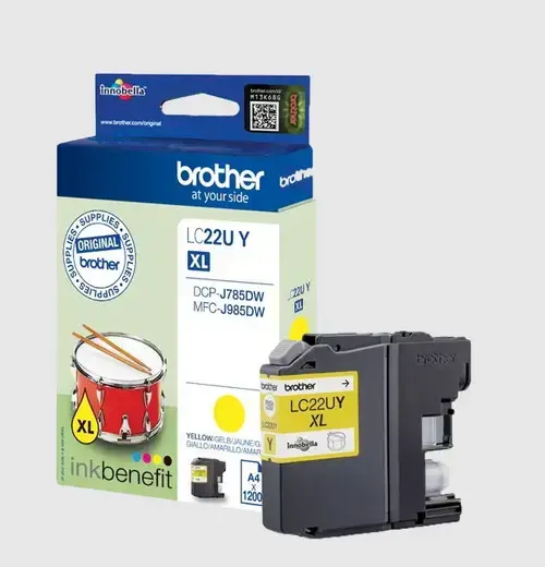 Cartus Cerneala Brother LC-22UY, aprox. 1200 pagini (Galben)