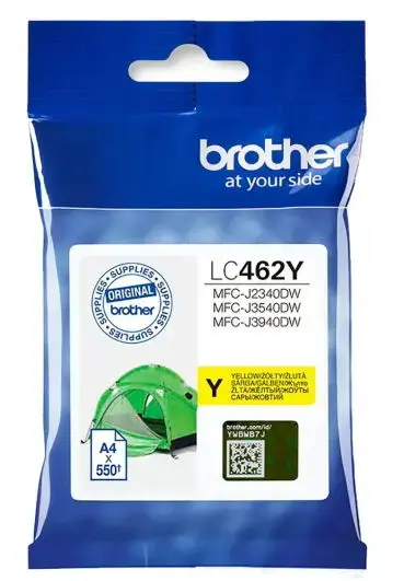 Cartus cerneala Brother LC462Y, capacitate 550 pagini (Galben)