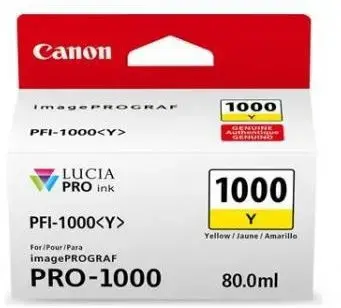 Cartus Cerneala Canon PFI-1000Y, 80 ml (Galben)