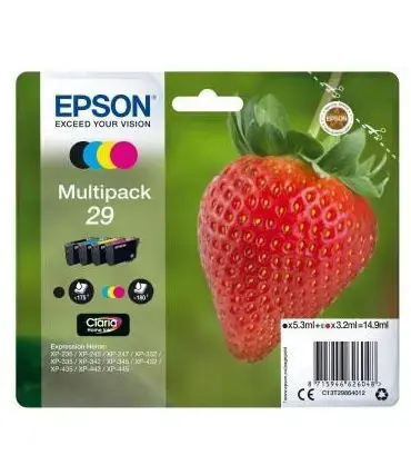 Cartus Cerneala Epson 29, 14,9 ml (Negru/Cyan/Galben/Magenta)