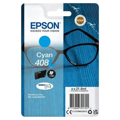 Cartus Cerneala Epson Cyan 408L, acoperire 2200 pagini (Cyan)