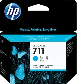 Cartus cerneala HP 711, Tri-Pack (Cyan)