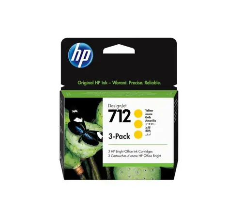 Cartus Cerneala HP 712, 29 ml, 3 buc (Galben)