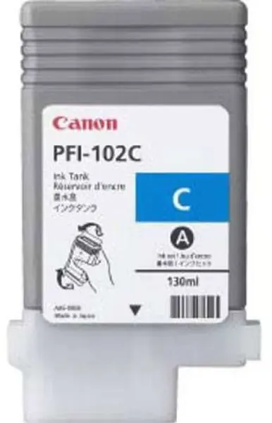 Cartuș cu cerneală Canon PFI-102, pentru imagePROGRAF iPF500/700, cyan