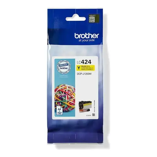 Cartus de cerneala Brother, LC-424Y 1 dB, Galben