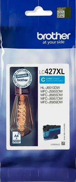 Cartuș de cerneală Brother - LC-427XLC, pentru MFC-J5955DW, Cyan
