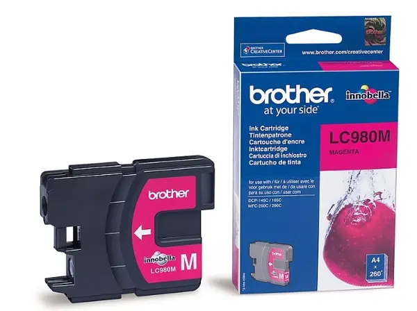 Cartuș de cerneală Brother - LC-980M, pentru DCP-145/165/195/375, Magenta