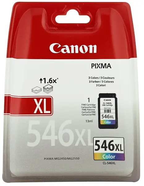 Cartuș de cerneală Canon - CL-546XL, pentru PIXMA MG2450/MX495, C/M/Y