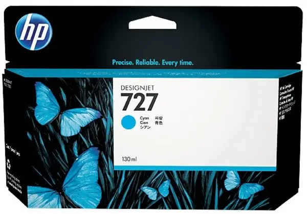 Cartuș de cerneală HP - 727, pentru Designjet t1500/t2500/t2530/t920, Cyan