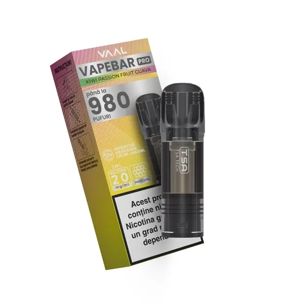 Cartus Vapebar PRO 980 pufuri 20mg - Kiwi Passion Fruit Guava