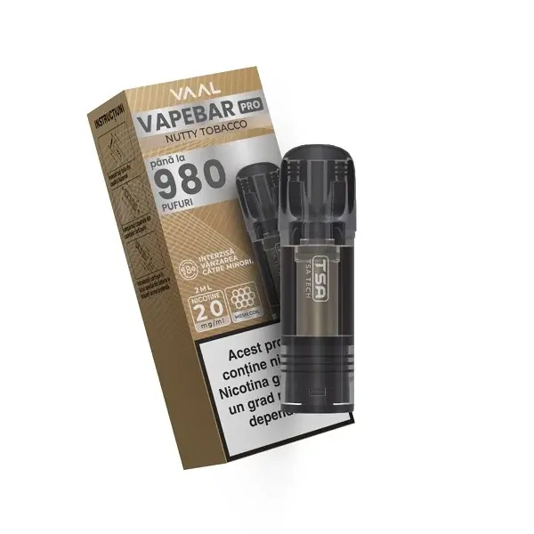 Cartus Vapebar PRO 980 pufuri 20mg - Nutty Tobacco