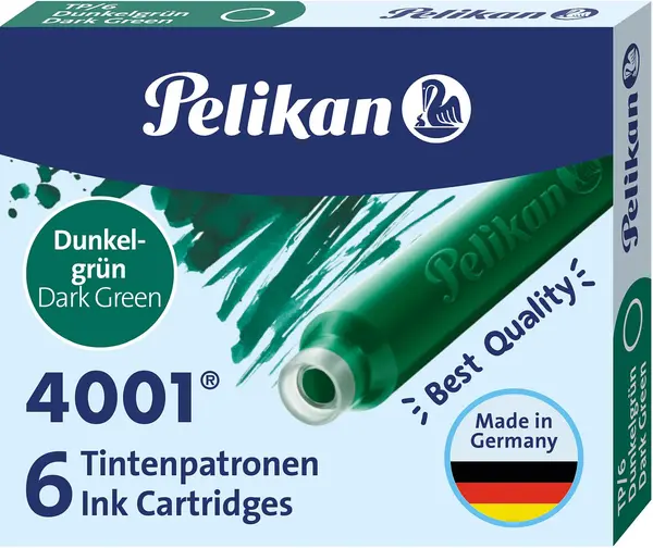 Cartușe cerneală Pelikan - Scurte, 6 buc., verde