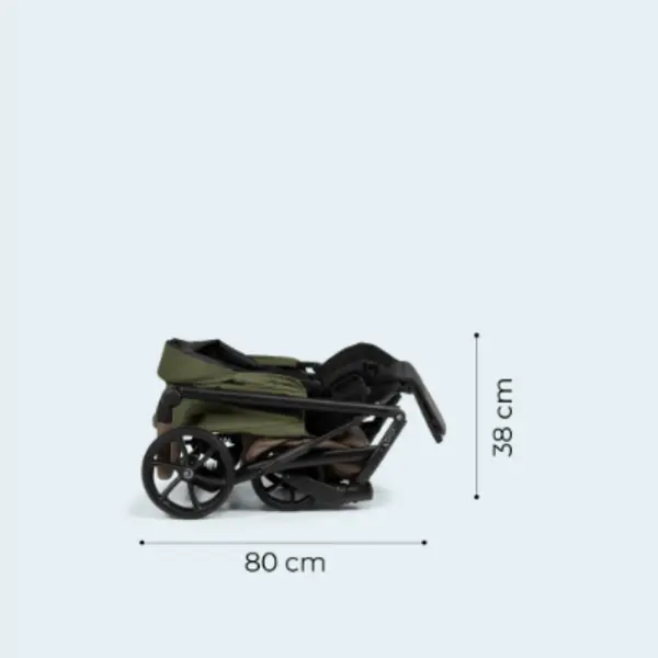 Carucior 2 in 1 Tutis Viva 6+ Leather 086 Vanilie cu suspensie, accesorii incluse, greutate admisa 22 kg