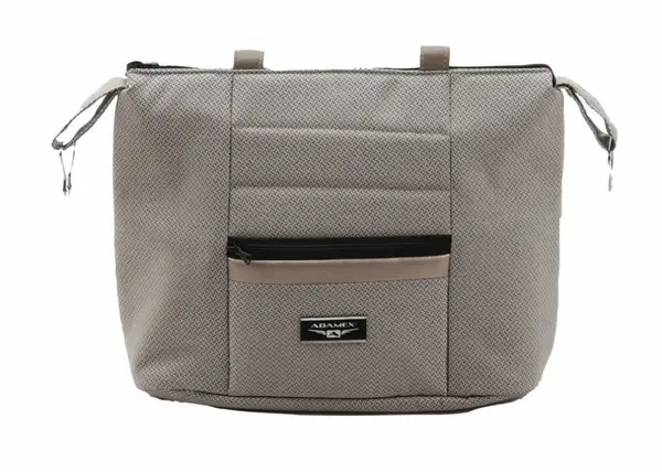 Carucior 3 in 1 Adamex Rimini Alu tip Collection Linen EcoLeather camel beige cu scaun iSize, parte sport reglabila pana la orizontala, cadru cu suspensii, landou cu suport de cap reglabil pe inaltime